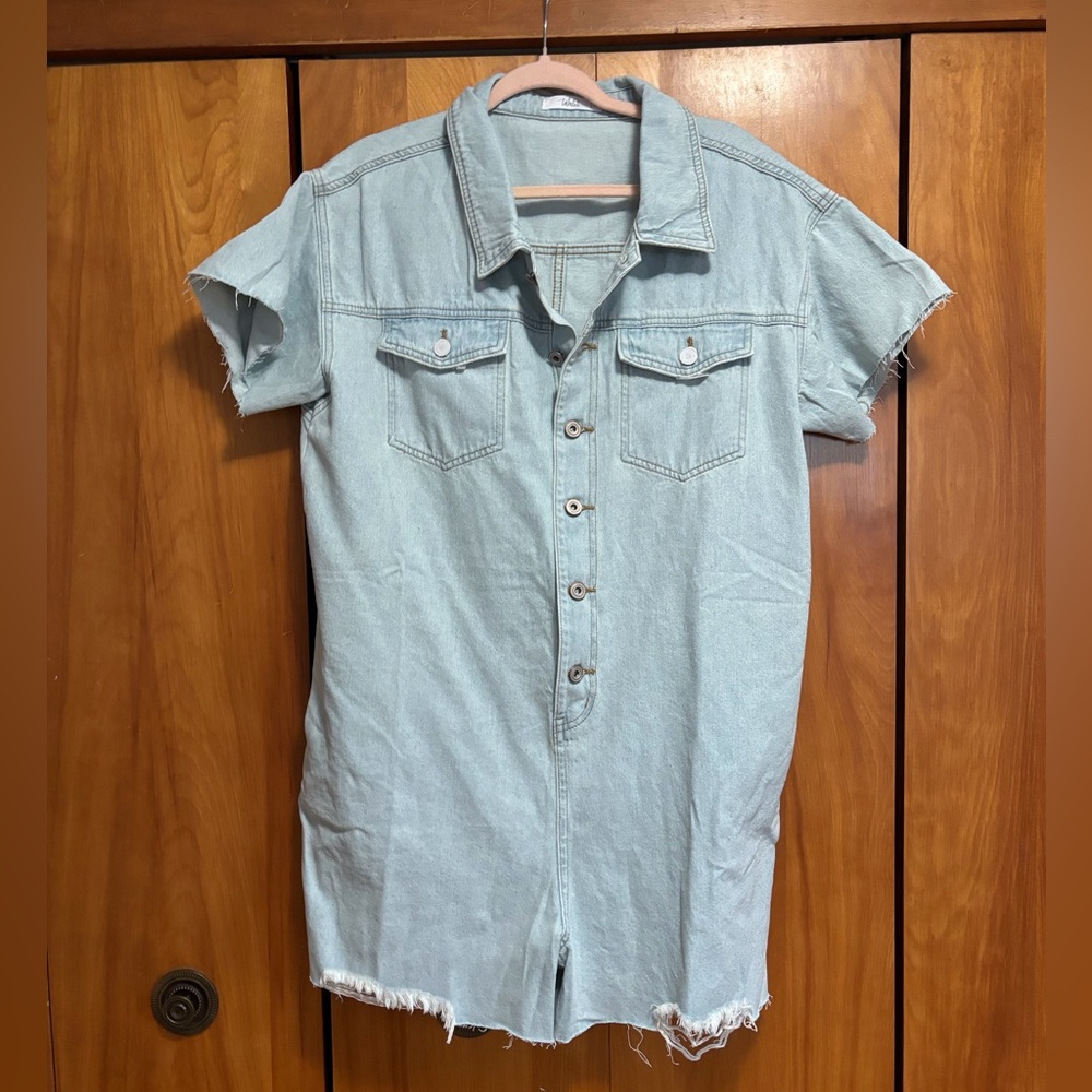 Tallulah denim short romper